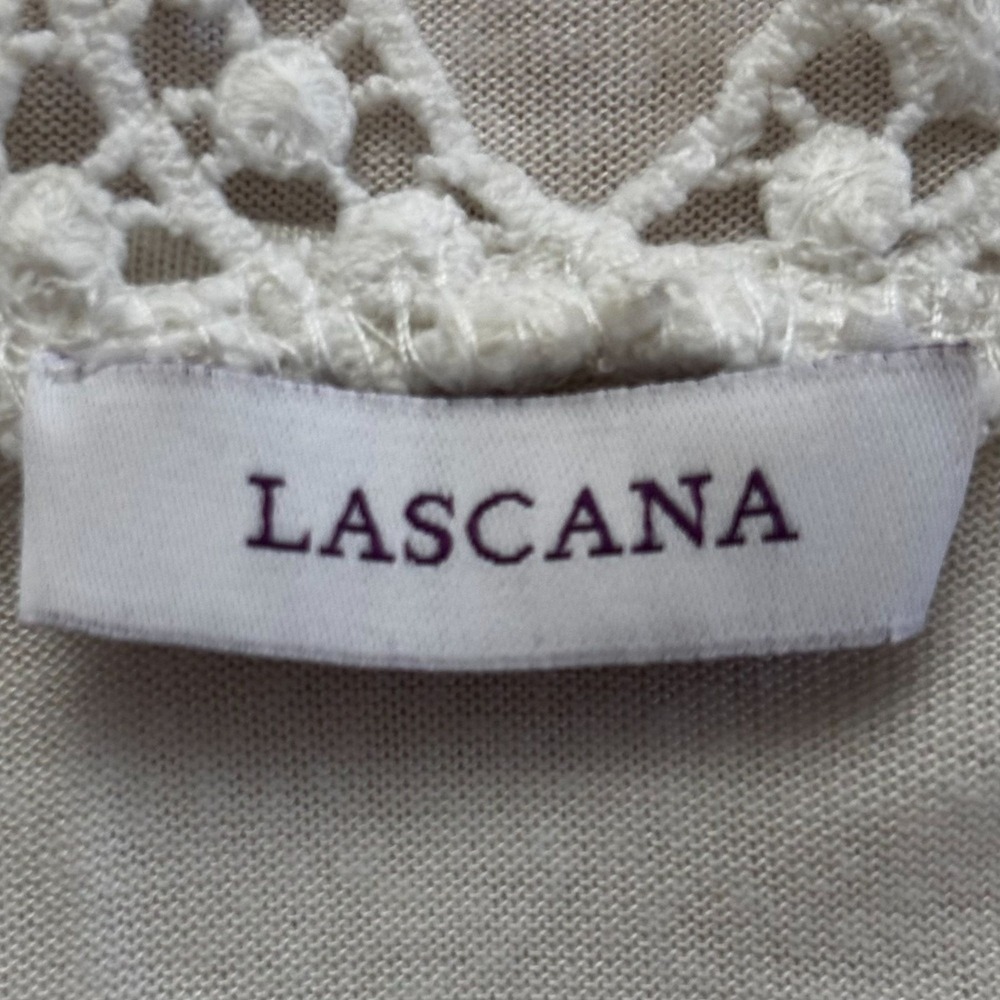 Lascana Bohemian Romantic‎ Minimalist Cream Crochet Lace Trim V-Neck Tank 12/14 - Picture 6 of 9